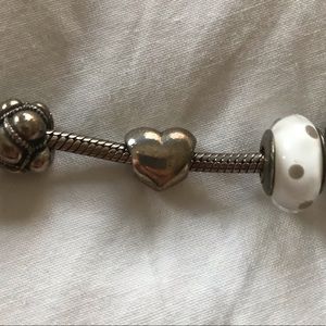 Vintage Pandora heart charm silver